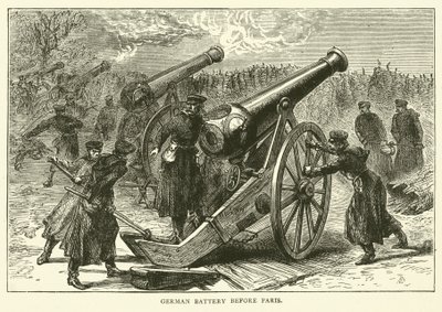Batterie allemande devant Paris, janvier 1871 - English School
