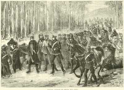 Cavalerie allemande en route pour Paris - English School