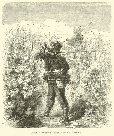 Poste avancé allemand en Champagne, septembre 1870 - English School