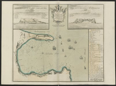 Baie de Gibraltar (Vue ouest et est de G. Hill.) Par C. Price - English School