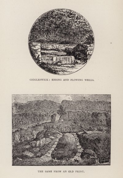 Giggleswick, puits intermittents (gravure) - English School