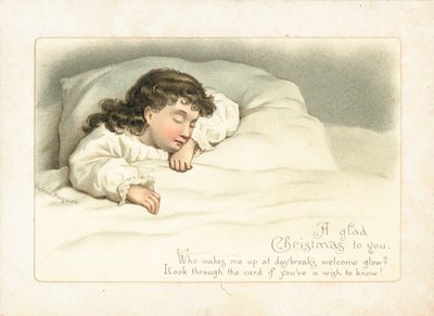 Fille endormie dans un lit - English School