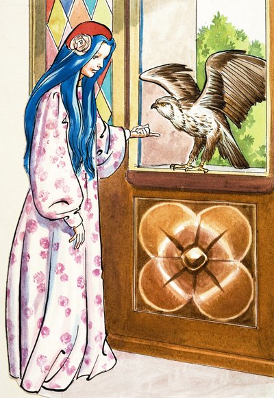 Fille avec un faucon - English School