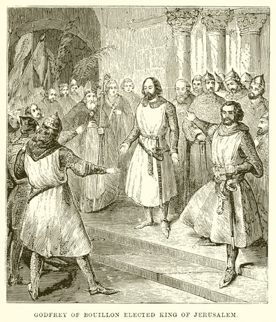Godefroy de Bouillon élu roi de Jérusalem - English School