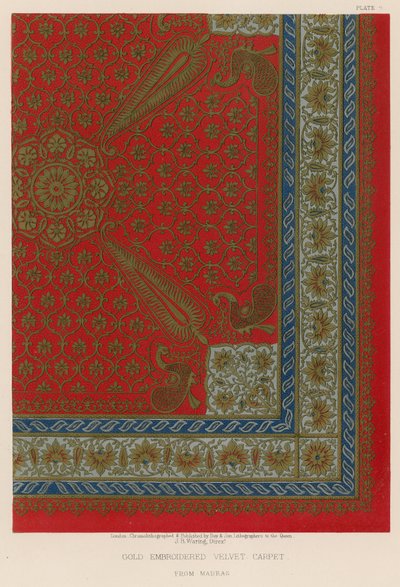 Tapis en velours brodé d