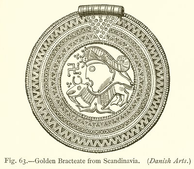 Bractéate doré de Scandinavie - English School
