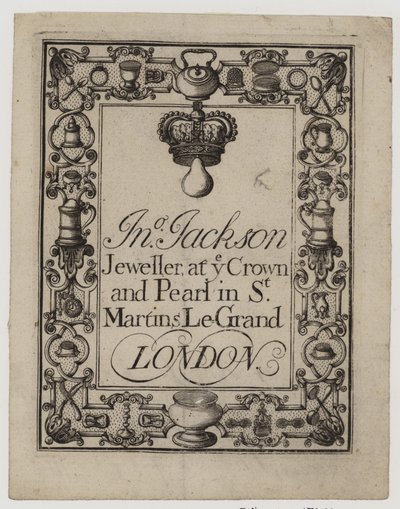 Orfèvres et argentiers, In Jackson, carte de visite - English School