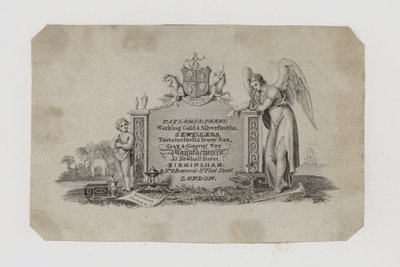 Orfèvres et argentiers, Taylor et Perry, carte de visite - English School