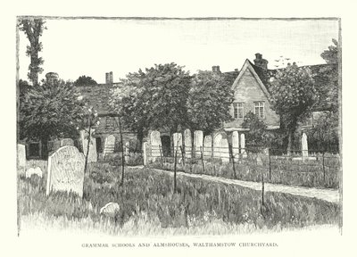 Grammar Schools and Almshouses, Walthamstow Churchyard (gravure) - English School