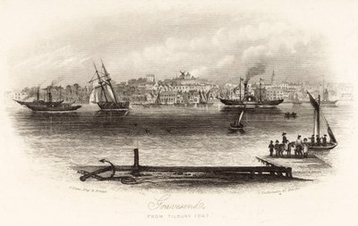 Gravesend depuis le fort de Tilbury - English School