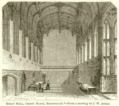 Grande salle, Crosby Place, Bishopsgate - English School