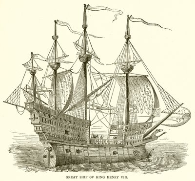 Grand navire du roi Henri VIII - English School