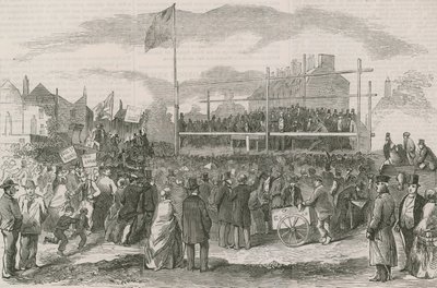 Grande manifestation en plein air contre le péage du nouveau pont de Chelsea - English School