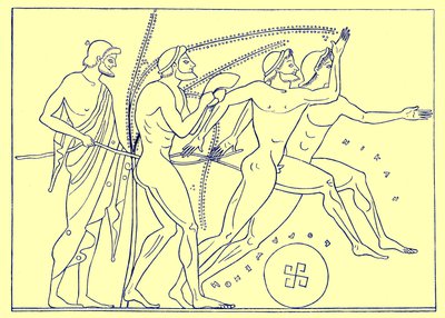 Coureurs grecs, illustration pour Olympia par Adolf Boetticher, 1886 - English School