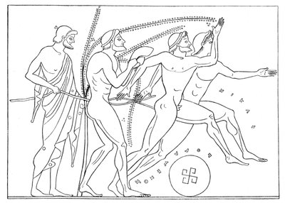 Coureurs grecs, illustration pour Olympia par Adolf Boetticher, 1886 - English School