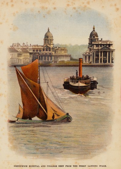 Hôpital et collège de Greenwich vus depuis le débarcadère du ferry - English School