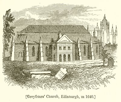 Église Greyfriars, Édimbourg, en 1640 - English School