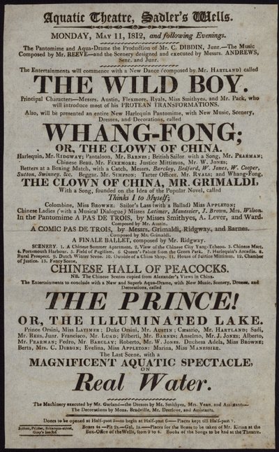 Grimaldi au théâtre aquatique - English School