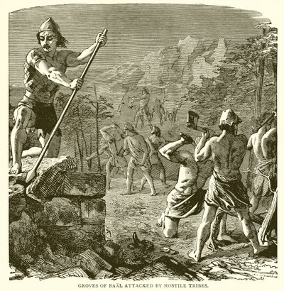 Bosquets de Baal attaqués par des tribus hostiles - English School