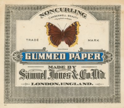 Papier gommé, fabriqué par Samuel Jones & Co Ltd, Londres - English School