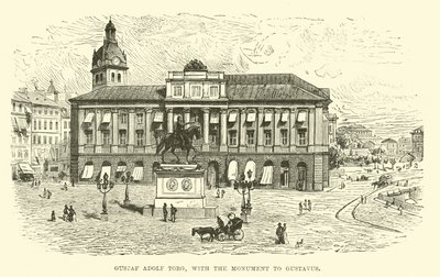 Gustaf Adolf Torg, avec le monument à Gustavus - English School