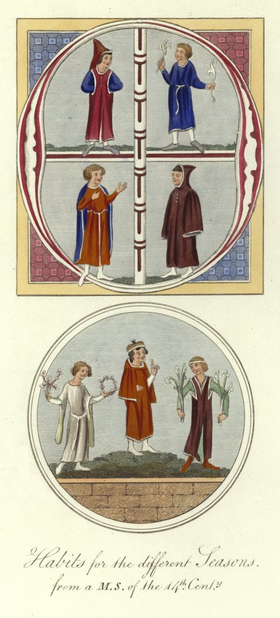 Habits pour les différentes saisons, 14ème siècle - English School