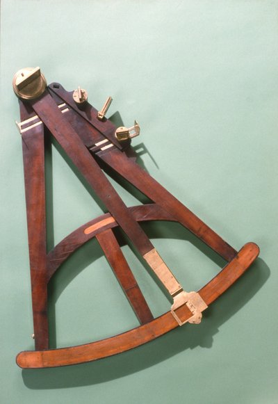 Quadrant de Hadley avec échelle transversale en bois, vers 1750 - English School