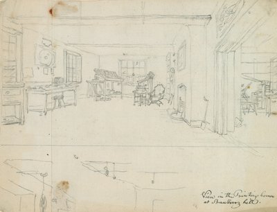 Croquis dessiné à la main de la maison d
