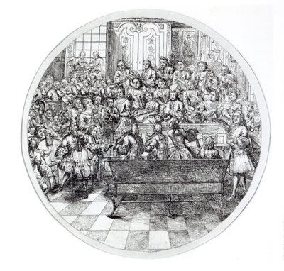 Haendel dirigeant un oratorio, c.1740 - English School