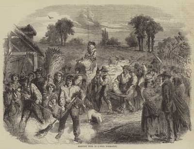 Fête de la moisson en Basse-Normandie (gravure) - English School