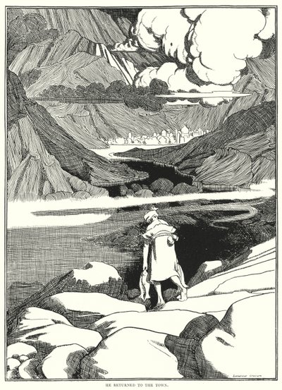 Il est retourné en ville (gravure) - English School