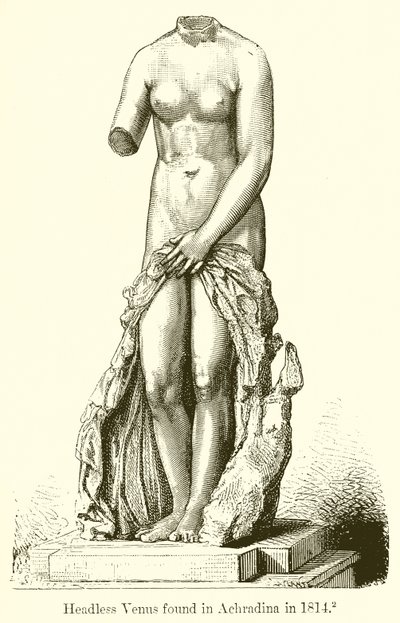 Vénus sans tête trouvée à Achradina en 1814 - English School