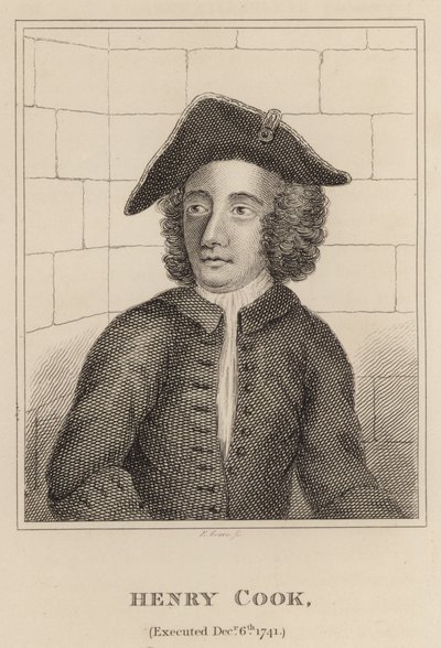 Henry Cook, exécuté le 6 décembre 1741 - English School