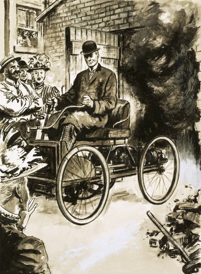 Henry Ford avec sa première 