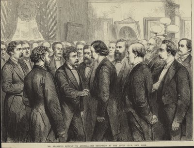 Le retour de Henry Morton Stanley en Amérique - English School