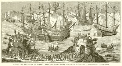 Henri VIII embarquant à Douvres - English School