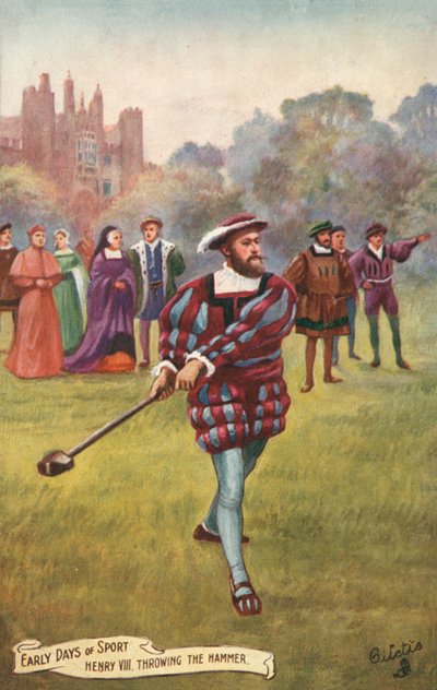 Henri VIII lançant le marteau - English School