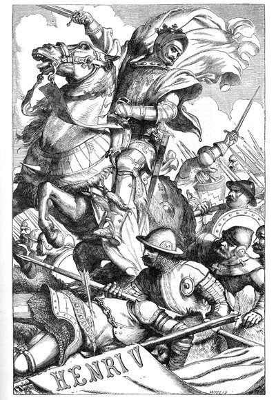 Henry V - Illustration dans "Œuvres complètes de William Shakespeare" 1866 - English School