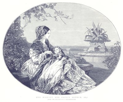 Sa Majesté et le Prince Arthur, 1850 - English School