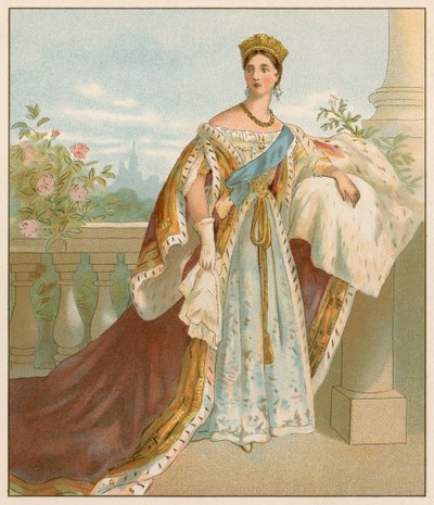 Sa Majesté dans ses Robes de Couronnement - English School