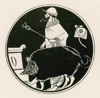 Hermès et le chien masqué (gravure) - English School