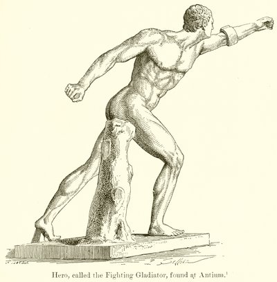 Héros, appelé le Gladiateur combattant, trouvé à Antium - English School