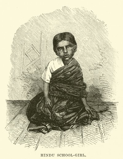 Écolière hindoue - English School