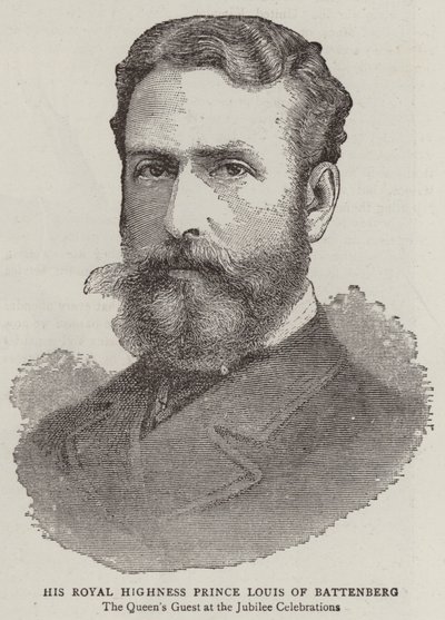 Son Altesse Royale le prince Louis de Battenberg (gravure) - English School