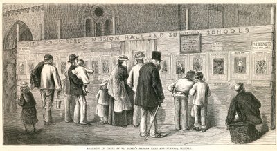 Palissade devant la salle de mission et les écoles de St Benets, Stepney - English School