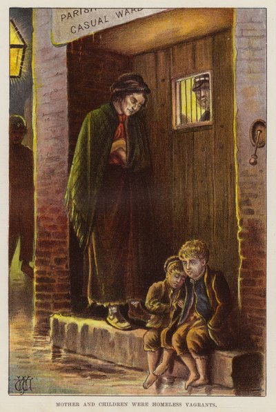 Mère et enfants sans-abri dans la Grande-Bretagne victorienne - English School