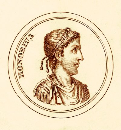 Honorius, illustration du Dictionnaire Historique Universel par George Crabb, publiée en 1825 - English School