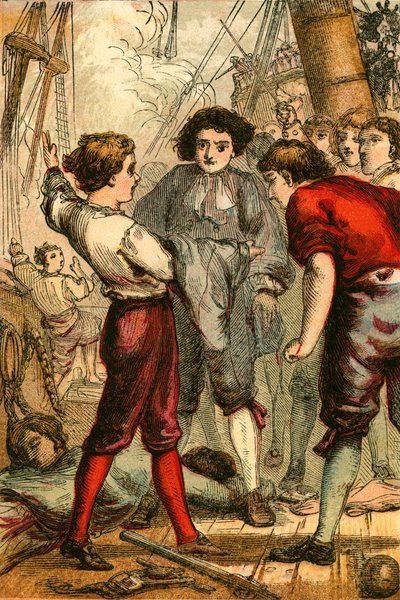 Hopson exhibant le drapeau - English School