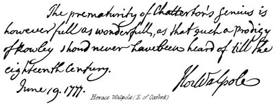 Horace Walpole - English School