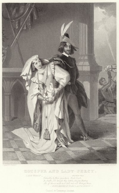 Hotspur et Lady Percy, Henri IV, Partie I, Acte II, Scène III - English School